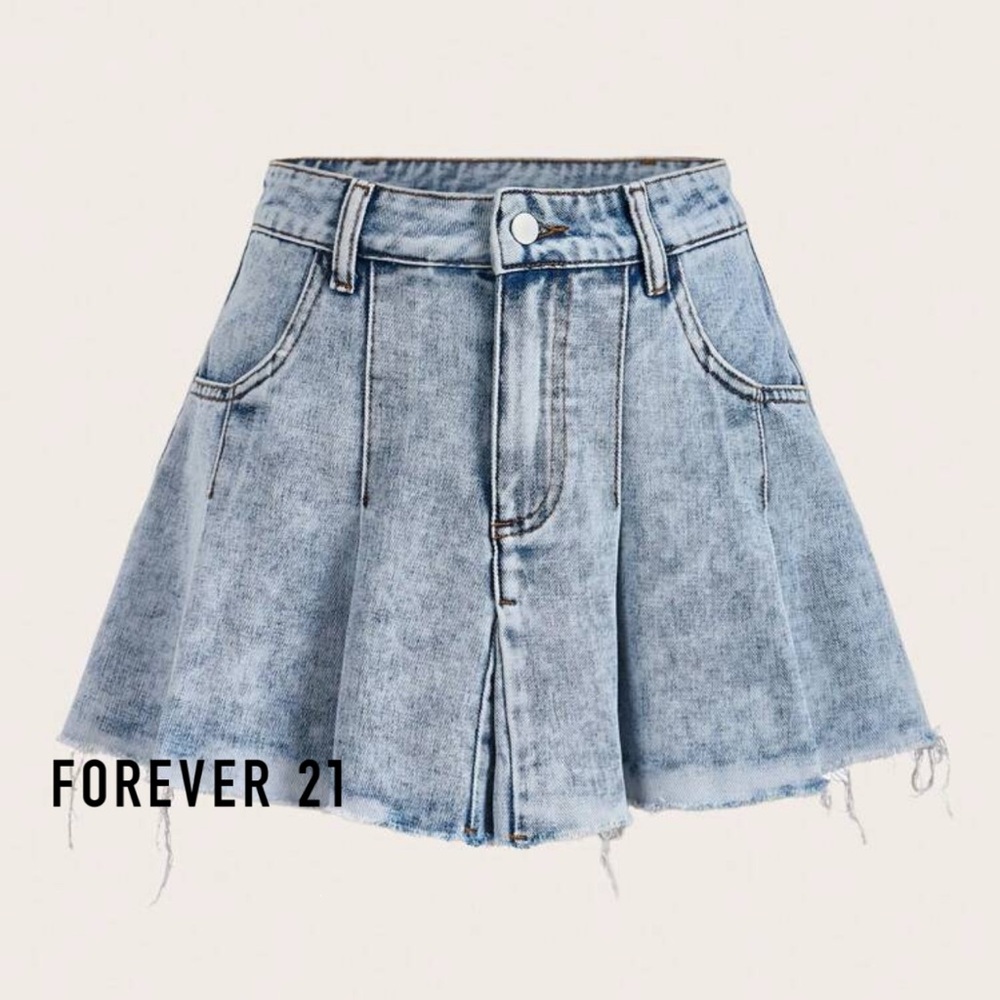 Forever 21 Light Blue Denim Skirt